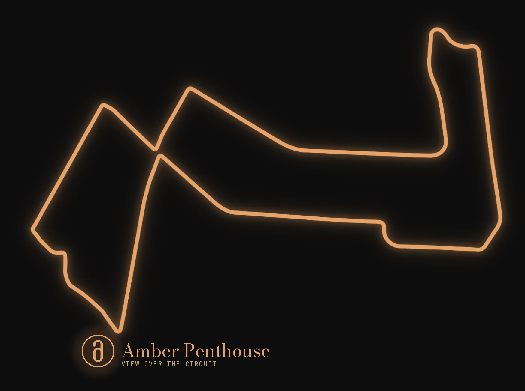 Amber Penthouse location marked on the Marina Bay street circuit map, above Turn 13