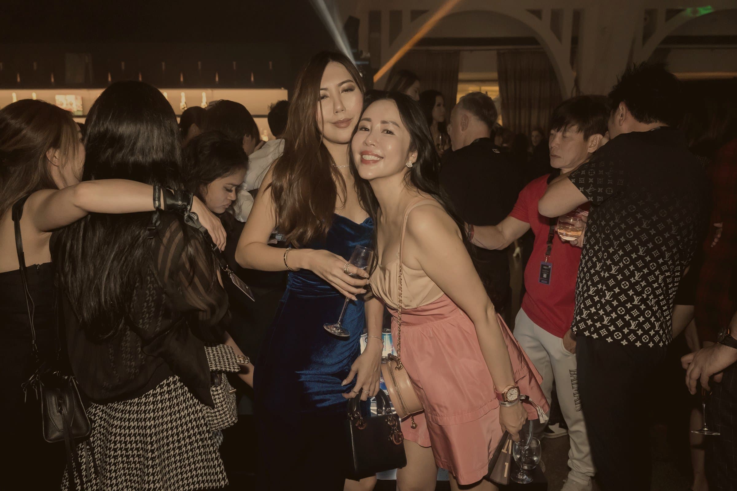 Amber Lounge Singapore dancefloor — the night after the race